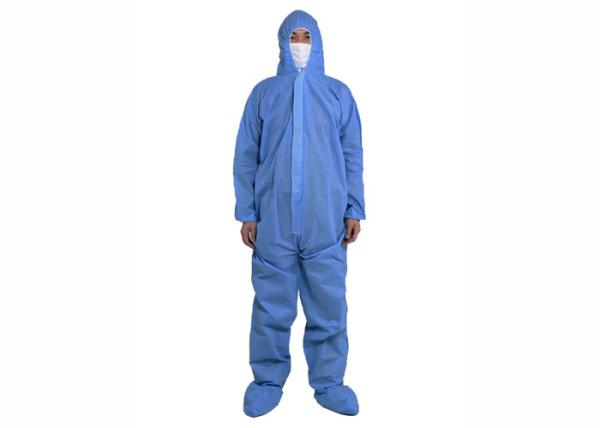 Medical Hooded PP Non Woven Disposable Coverall