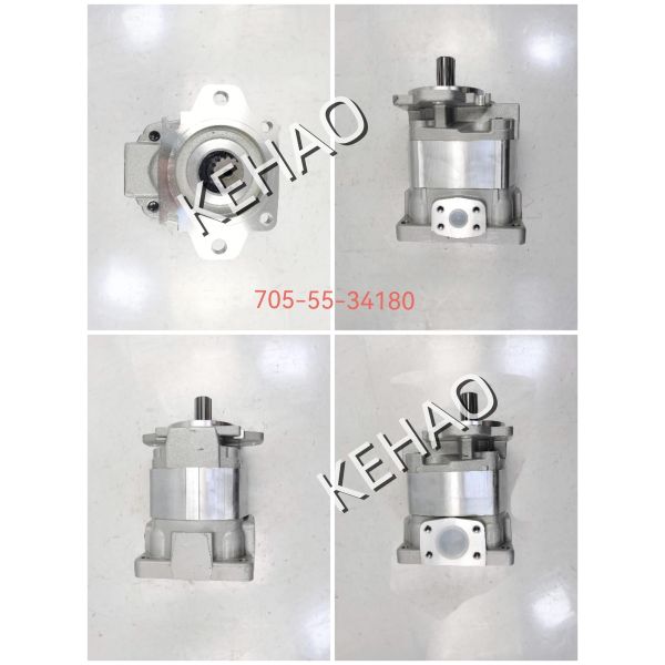 Customize SAL3- 100+50+36+(1)25 Hydraulic Gear Pump 705-55-34180 Iron and Aluminum alloy materials  Range for WA350/WA380-3C Machinery Hydraulic Parts