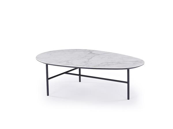 Modern Edge Side Marble Ceramic Coffee Table 430mm Height Scratch Resistant