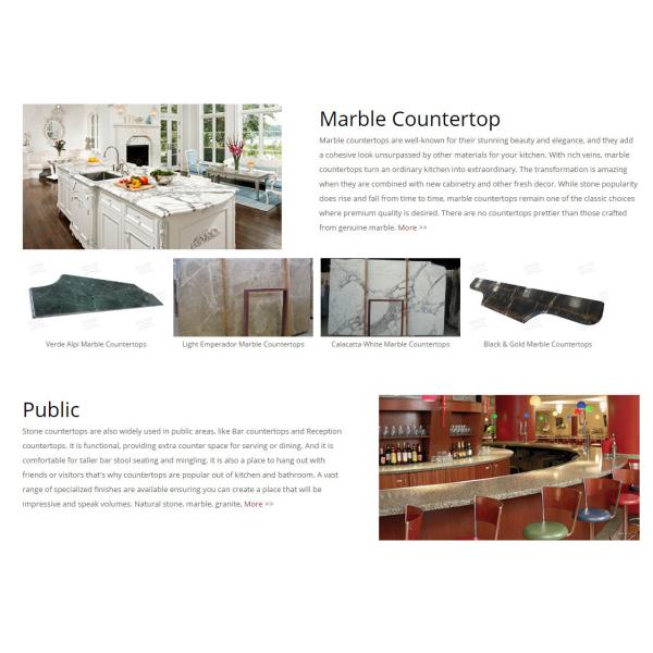 Modern Marble Vanity Tops , White / Beige Yellow Marble Bathroom Countertops