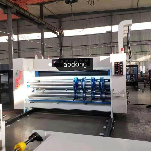Pneumatic Locking Cardboard Box Printing Machine , 4 Color Flexo Printing Machine