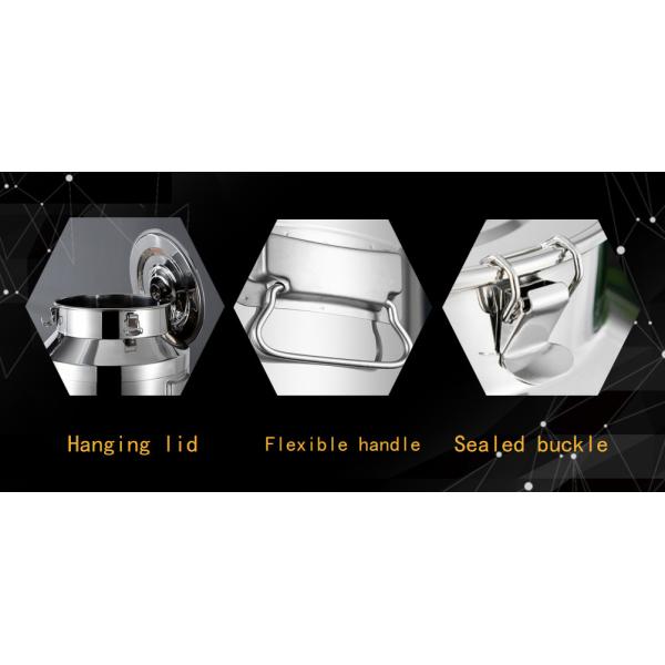 SS201 5 Liter Stainless Steel Bucket With Lid 0.8mm Thickness