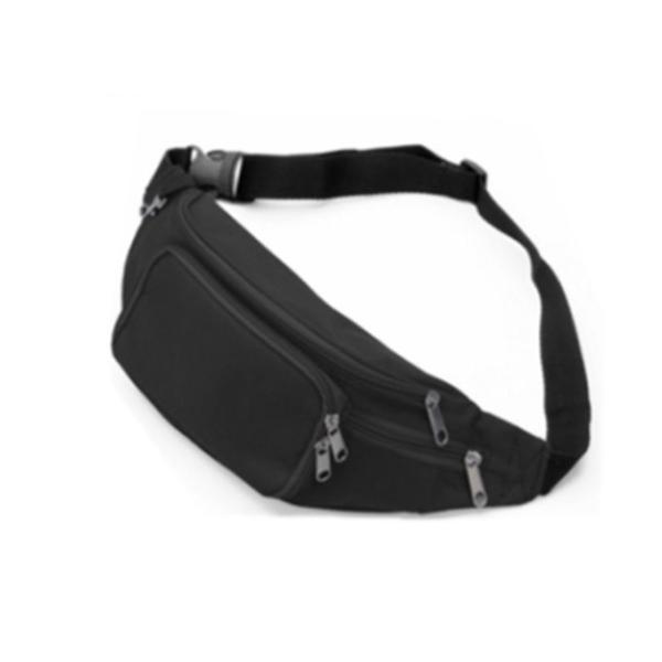 Promotional Black Microfiber Multi Pockets Travel Organizer Runner Sport Waist Bag For Waist