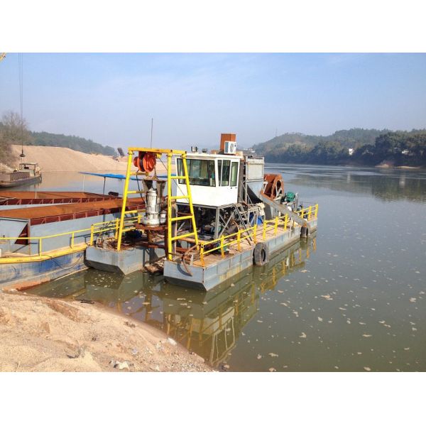 800m Discharging Distance Sand Dredging Pontoon 30m Dredging Depth 50cm Draught
