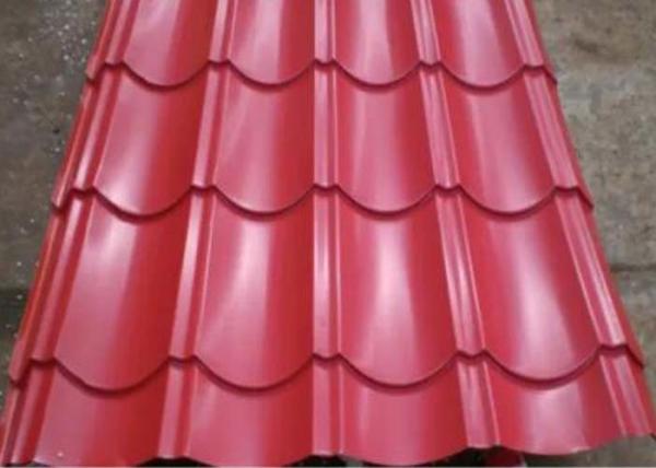 Steel Roof Glazed Tile Making Machine 0.4 - 0.8 Mm Thickness 380v 50hz