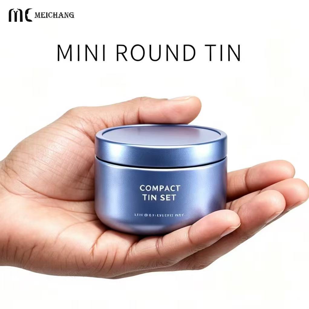5-15g Refillable Aluminum Tin Jar with Screw-Top Lid for solid balm and skincare packaging(MC-807）