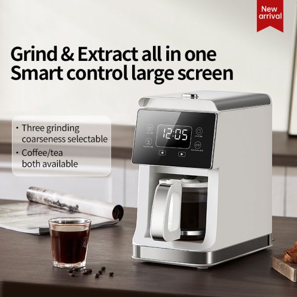 900W Coffee Machine Fully Automatic Drip Grinder Integrated 780ML Capacity