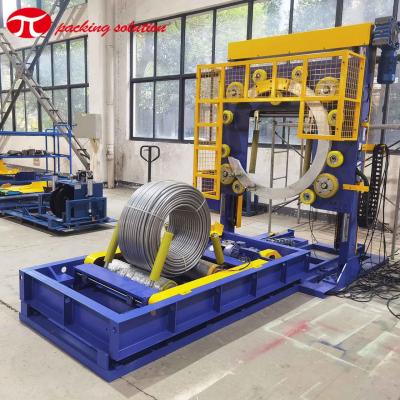 Largura horizontal 70mm-300mm 380V da máquina de envolvimento da bobina para indústrias metalúrgicas