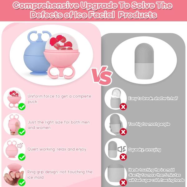 Silicone Ice Roller For Face Cold Therapy Facial Massager For Puffiness Acne Redness BPA-Free OEM Skincare Tool Mint Green