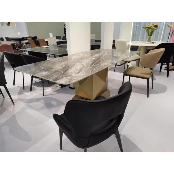 Luxury Furniture Manufacturer Factory Sintered Stone Mable Top Dining Table Set for Home