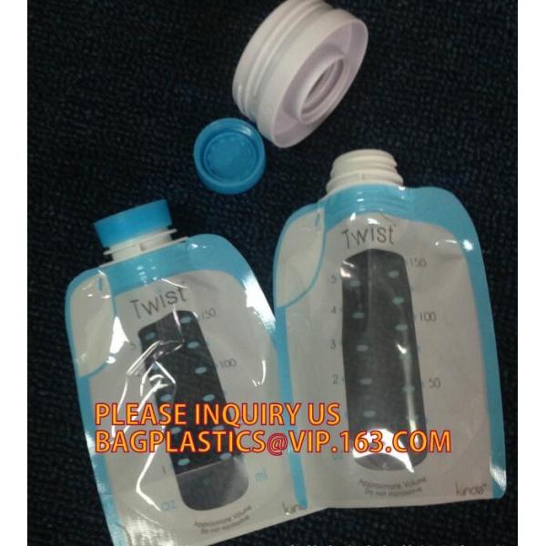 Food grade breastmilk storage packaging bag, breast milk pack bag,reusable baby food pouch milk storage bag ground coffe