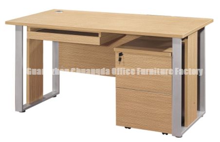 25 mm E2 MFC desktop Office Computer Desks CD-6612 with Fixed cabinet
