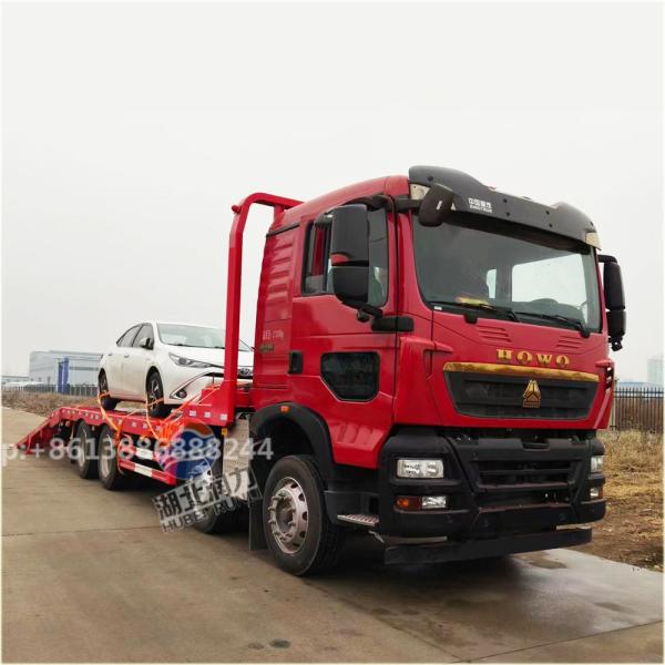 Hot Selling  Large Capacity HOWO Flat Transport Vehicle    Low  Flatbed Truck  Mechanical Equipment Transportation
