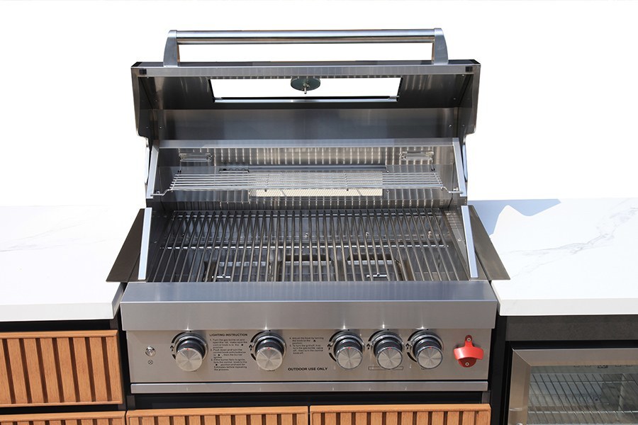 Elite Outdoor Free Standing Bbq Grill With Powder Coated Aluminum Construction