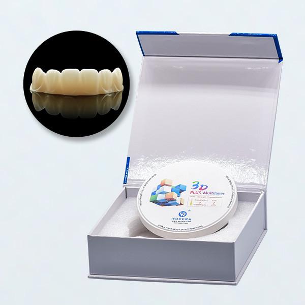 disco 1500 Multilayer da zircônia 43% do ℃ 900MPA Multilayer de 3D