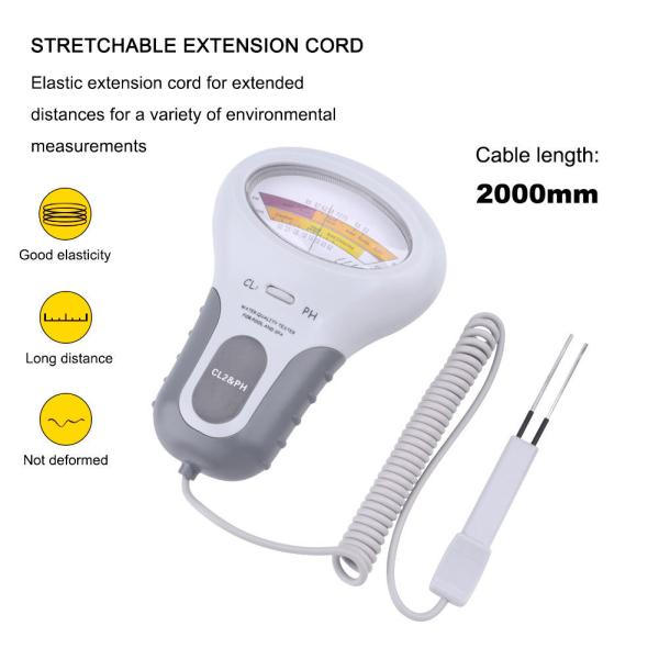 Cl2 PH Detector Pen Portable Electrical Tester for Measuring Water in Swimming Pools