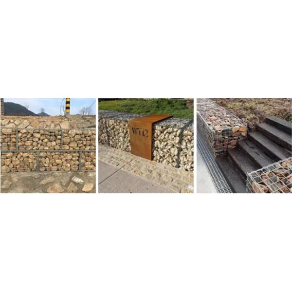 75*75mm сваренный камень корзин Gabion арретирует 1x1x0.5m 1.5x1x1m