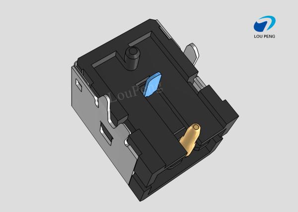 DC Jack Connectors, Cable-to-Board, 4 Position, Jack, Right Angle, Printed Circuit Board, DIP