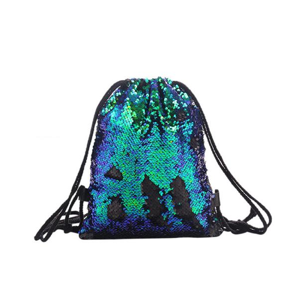 Sequins symphony color ladies drawstring backpack outdoor bag sports backpacks