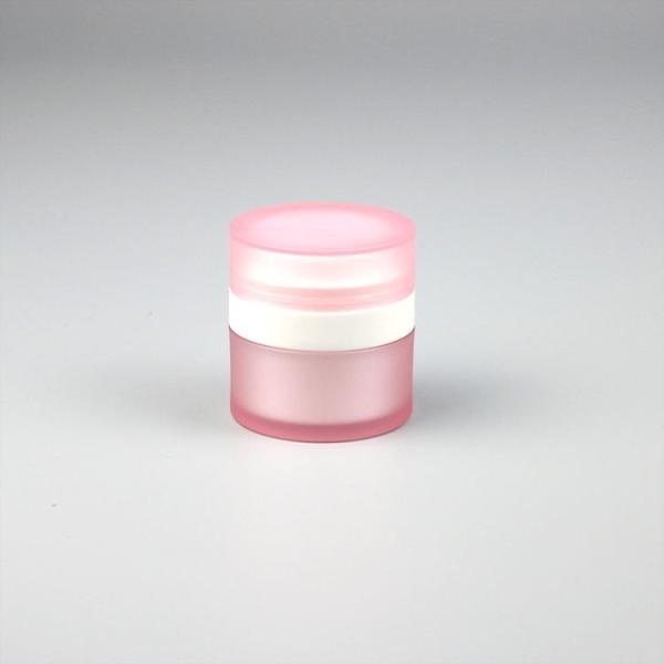 Custom Frosted White Airless Cosmetic Eye Cream Pump Jar Packaging 15g 30g 50g