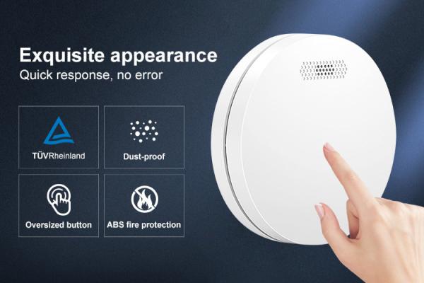 3 Years Warranty Wireless Smoke Fire Alarms Detector With European TUV CE Certification