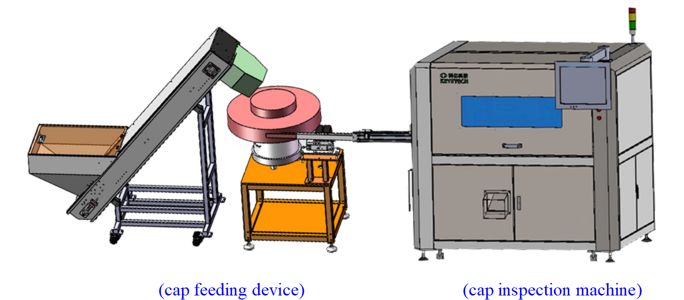 AI Vision Inspection Machine for Eye Dropper Caps with 0.1 mm Precision 99.9% Accuracy and AI Deep Learning Algorithms