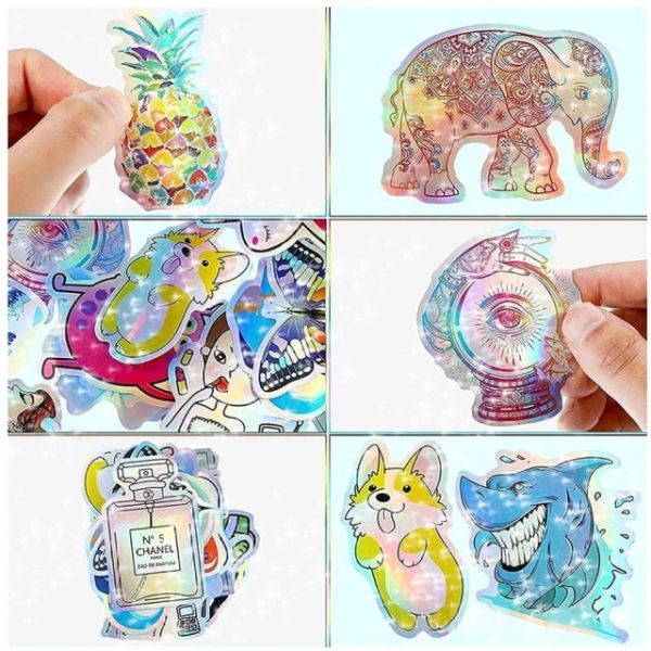 Vinyl Sticker Holographic Easy Adhesion Waterproof Inkjet Printable Die Cut Self-Adhesive Paper