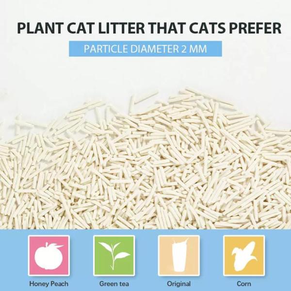 Arena para gatos de tofu en tiras con sabor, absorción súper rápida y económica, aglomeración fuerte, OEM ODM, suministros para mascotas