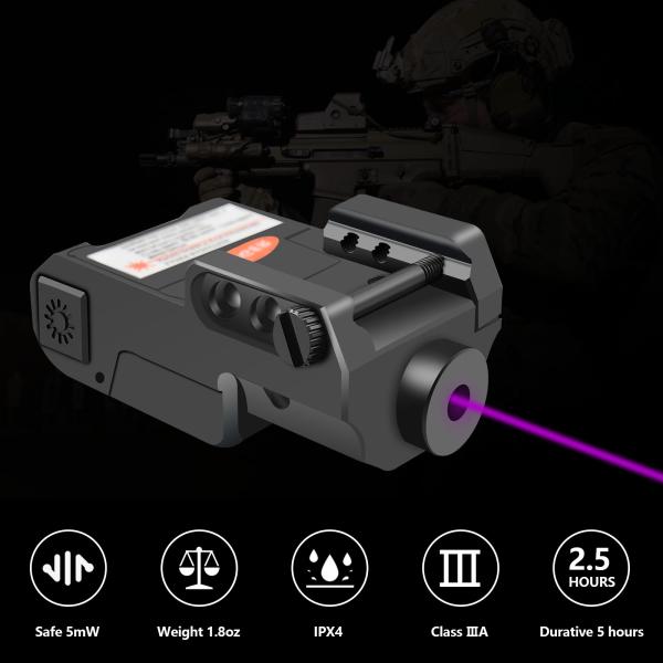 le laser pourpre du fusil de chasse 405nm aperçoivent avec la fente fixe de vis de ressort