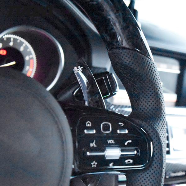 Mercedes Benz Perforated Leather Steering Wheel Upgrade Forged Carbon Fibre