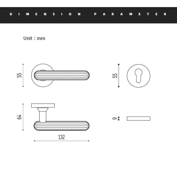 Personalized Black Gold Brass Lever Lock Door Handles , Bathroom Door Locks And Handles