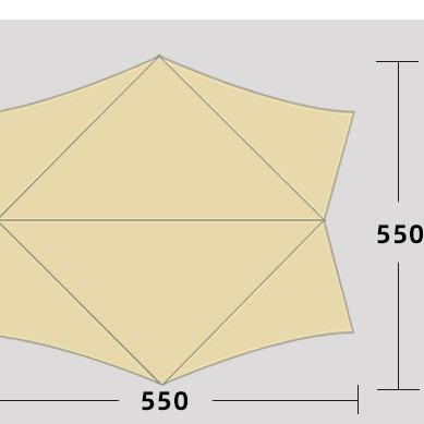 Outdoor Hexagonal Butterfly Portable Camping Sun Canopy Picnic Sun Protection Rain Shelter Sandy Beach