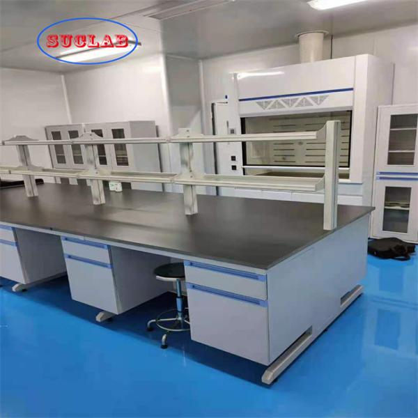 Banco durável impermeável da ilha do laboratório, mobília modular do laboratório da anti corrosão
