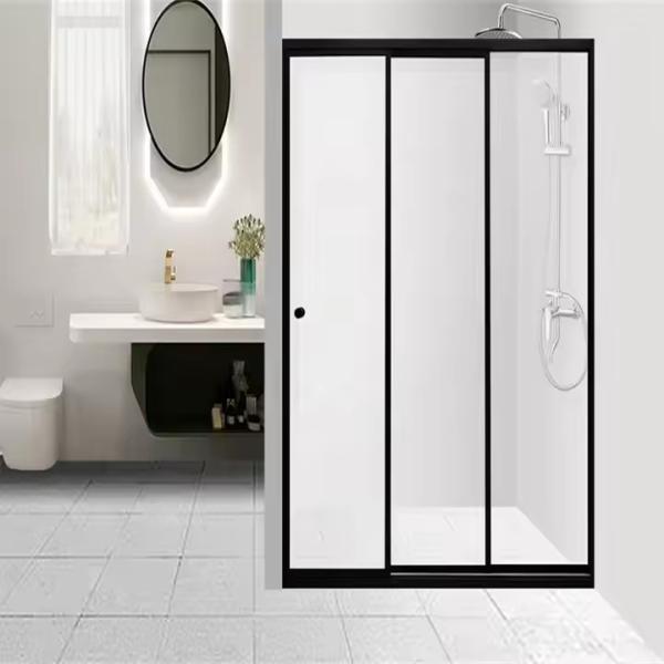 Frameless Design Easy Installation 8mm Double Glass Sliding Shower Door