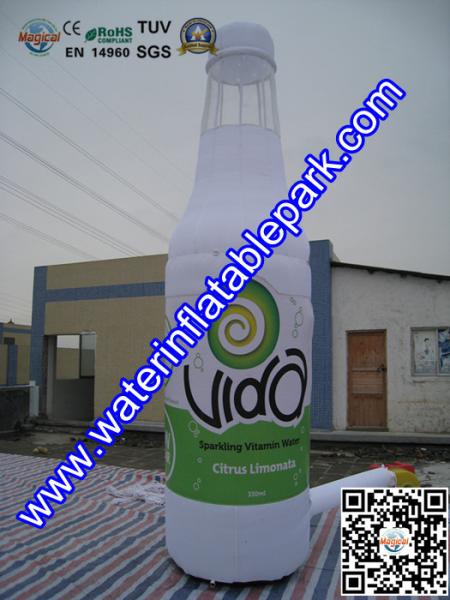 PVC Custom Inflatable Advertising Bottle , 5M Inflatable Bottle Model  For Promotion