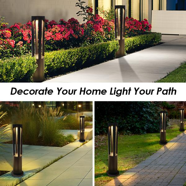 Bollard Landscape Lawn Lighting 10W LED 600mm 800mm Aluminium Extrusion 220V/24V For Garden Art