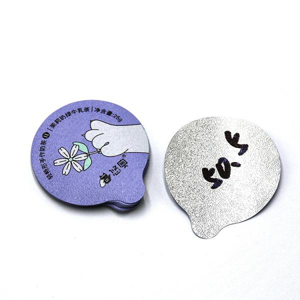 ODM Yogurt Die Cut Lid Peelable 22mm Alu Foil Lid