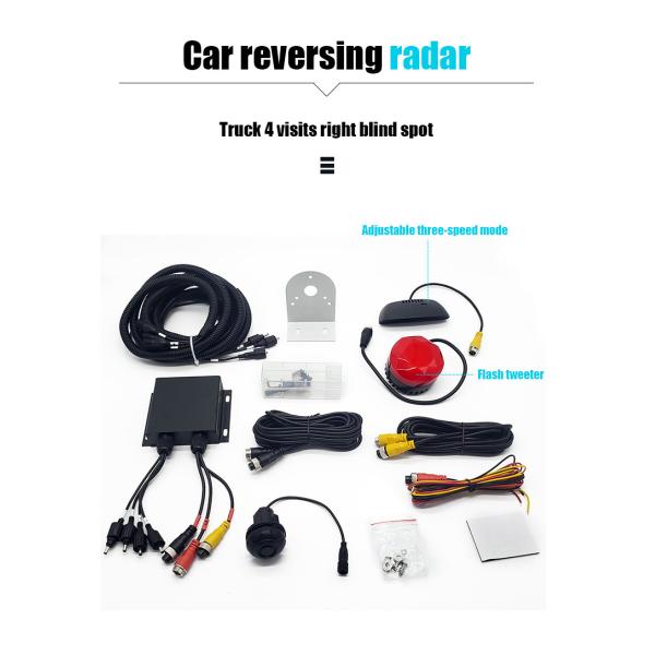 Factory Wholesale Safety IP67 Resist Low Temperature Waterproof Truck Parking 4 Sensor System radar Detector Warning Voice Alarm