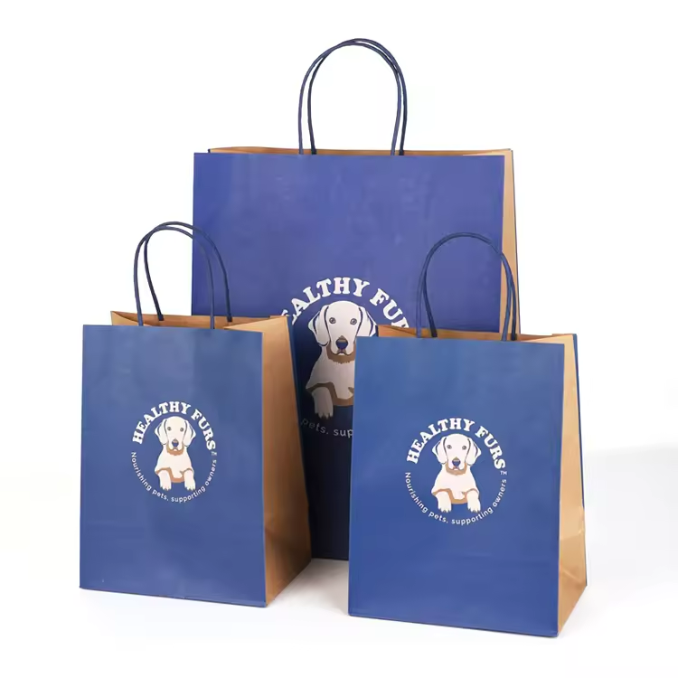Brown White Black Craft Shopping Paper Bag Matte Lamination High Capacity For Secure Storage