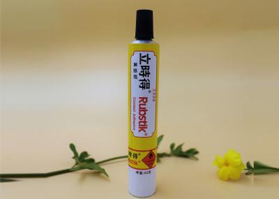 Glue Soft Aluminum Packaging Tubes Enamel External Base Coat Round Shape