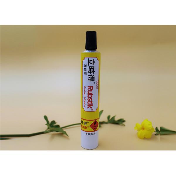 Glue Soft Aluminum Packaging Tubes Enamel External Base Coat Round Shape