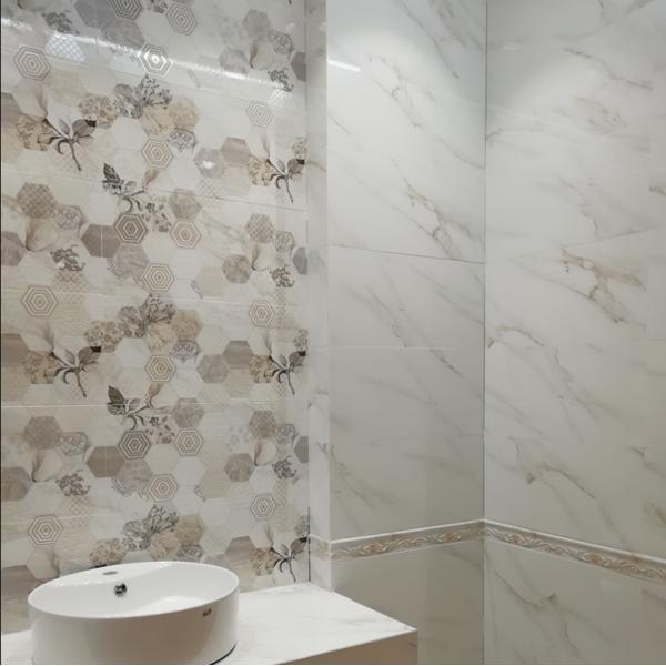 300x600 3D White Gloss Wall Ceramic Tiles for Home First Choice Polished Tile in Foshan