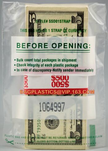 Tamper Evidence Bags With Barcode And Serial Number Bank Money Coin Deposit Change Security Bags