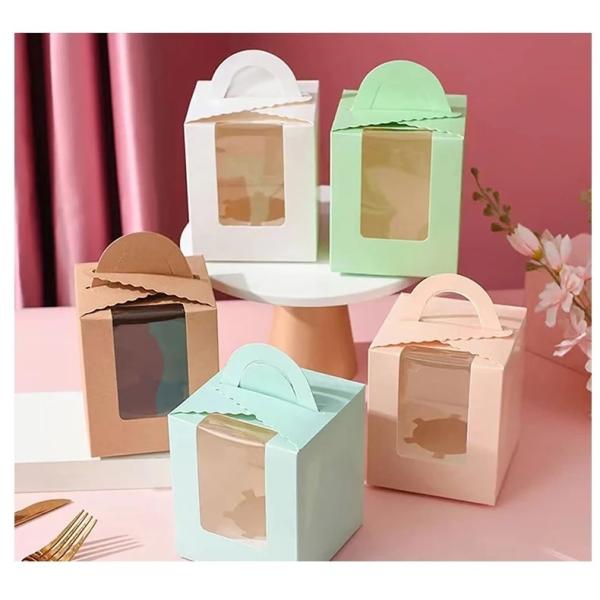 Initial Payment Personalized Acrylic Happy Birthday Cake Box with Custom Logo Design