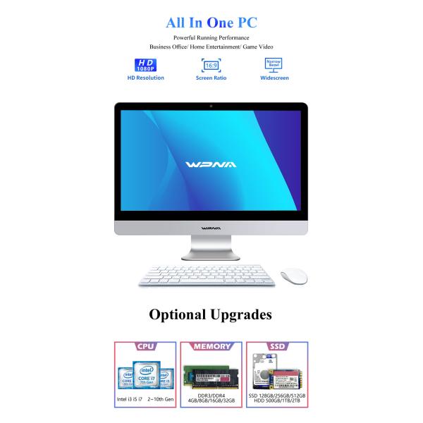 OEM 27 Все в одном рабочий стол с IPS панелью DDR3 4GB/8GB/16GB Опциональный моноблок AIO ПК