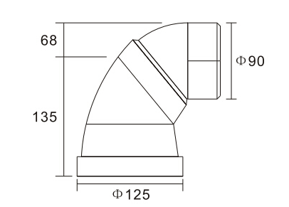 WC Pan Cistern Pipe 45 Degree Toilet Pan Connector 4in Flexible Toilet Waste Connector