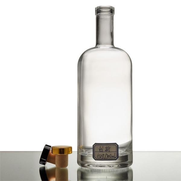 Super Flint Brandy Glass Bottle Manufacturers with Cork Sealing Type and FOB Term