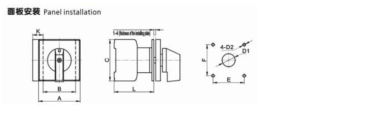 LW30 Series 32A/40A Cam Switch AC Isolator 3P/4P Low Voltage Disconnectors with Din Rail Mounting and On-Off Operation Handle