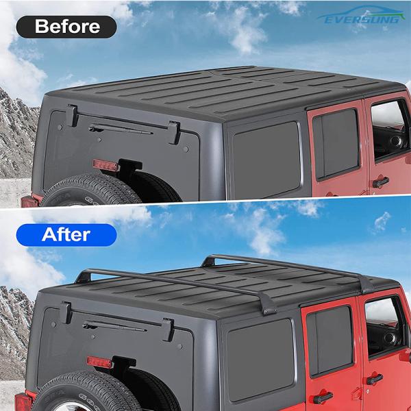 40kg Capacity Car Spares Parts Jeep Wrangler Roof Rack Cross Bars Cargo rail Rack