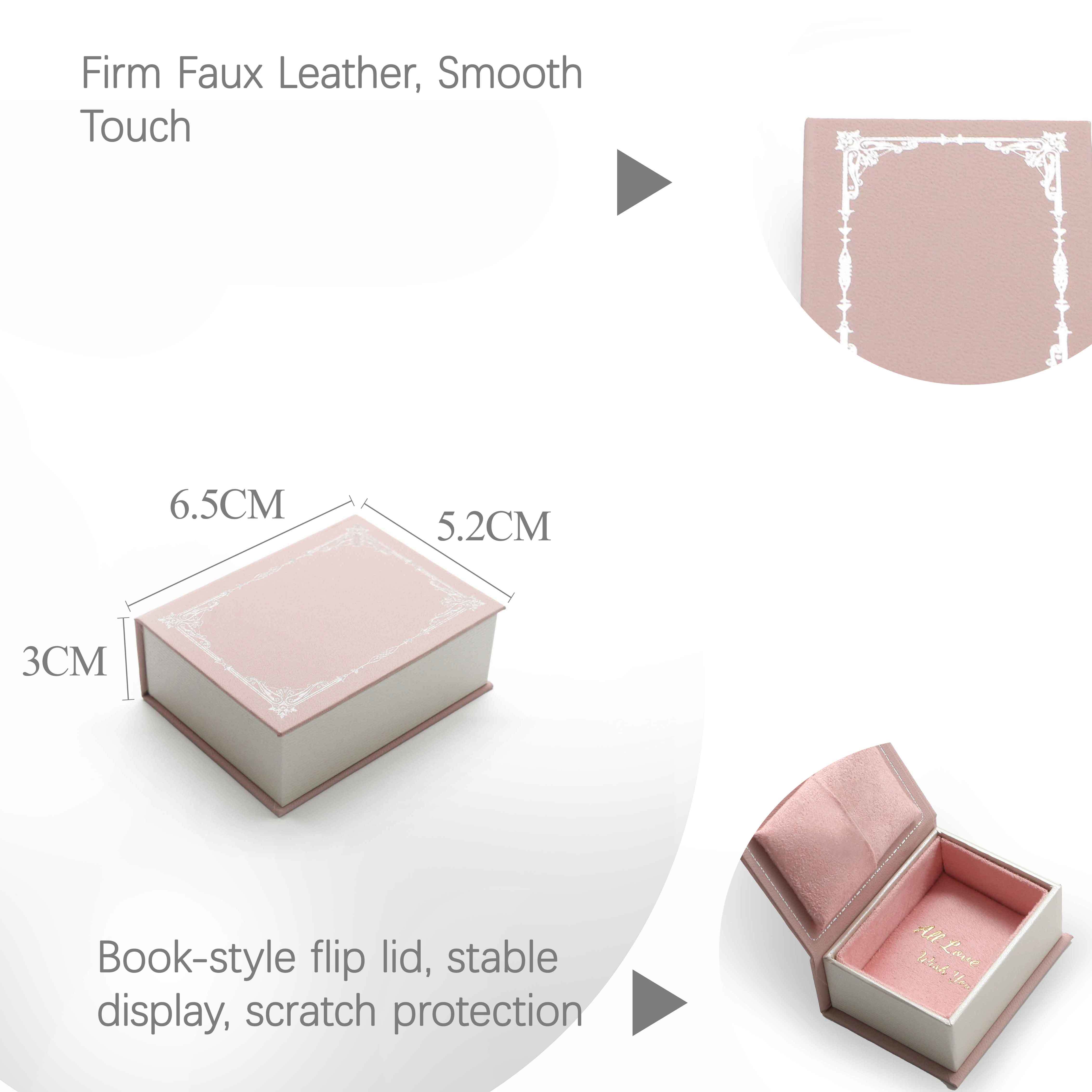 Book Style Small Paper Jewelry Boxes Paper Earring Box Multiple Sizes